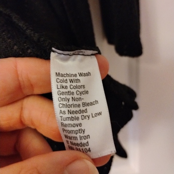 Kim Rogers Vintage Black Boho Cutouts Open Front Cardigan:SP - Picture 4 of 9